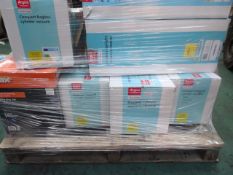 1 x Pallet (15) To contain 15 x BOXED Vacuum Cleaners. Includes Uprights and Cylinder, bagless