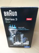 1 x Braun Series 3 Shaver. Improved Triple action  free float system. Tough on beard smooth on skin.
