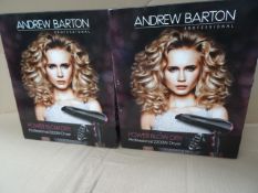 2 x Andrew Barton Professional Power Blow Dry 2200W Dryer. High retail value! Unchecked/Untested
