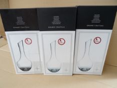 3 x Royal Worcester Grand Chateau Decanters. RRP £30 Each, Boxed!