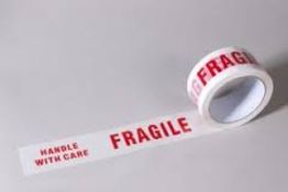 36 ROLLS OF FRAGILE HANDLE WITH CARE PACKAGING TAPE