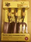 5 x Spear And Jackson Elements  Carbon Steel, Epoxy finish, leather strap weed fork TROWEL and