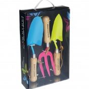 5 x Spear And Jackson Colours 3 Piece hand trowel, transplanting and weed fork gift  set