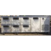 1 x  Inomak Stainless Steel 6 Drawer Fridge & Worktop

This has 6 drawers and 1 cupboard.

Height: