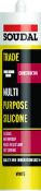 12 x  SOUDAL TRADE MULTIURPOSE SILICONE WHITE 300ML