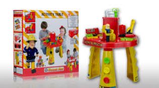 1 x Fireman Sam Activity Table large play set. Contains: 6 x Chunky Wax crayons, 6 x Chunky Markers,