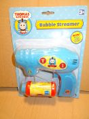 6 x Thomas and Friends Bubble Streamers. Come with 110ml of bubble solution. Battery powered. RRP £