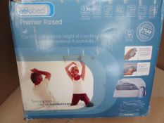 1 x AeroBed Raised Air Bed - Double. Turn any room into a comfortable bedroom in just seconds with