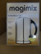 1 x Magimix La Bouilloire 1.8L Kettle. Stainless steel double wall . Concealed element limits