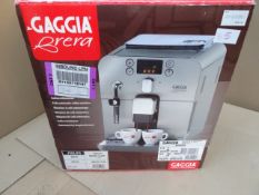 1 x Gaggia Brera Bean to Cup Coffee Machine, Fully Automatic. Silver. 15 Bar Pressure. Water Tank