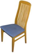 25 x Blue Upholstery Slat Back Dining Chairs

Seat Height:   40
Back Height:   101
Width:    48