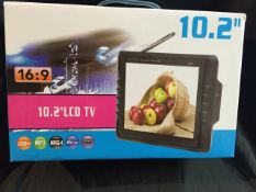 10.2 Inch LCD TV with USB Input- Digital TV with large 10.2 Inch LED backlit ultra-fine resolution