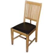 29 x  Black Faux Leather Houston Dining Chairs

Seat Height:   46
Back Height:   96
Width:    46