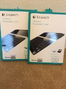 2  New X Logitech Ultrathin Keyboard Cover for iPad 2, iPad 3 and iPad - Magnetic clip that securely
