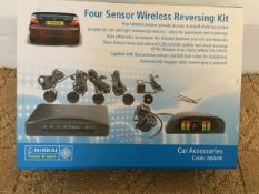 4 SENSOR WIRELESS CAR REVERSING BACKING PARKING KIT - Four sensors and a wireless control unit