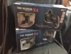 2 X Hubsan X4 Mini Quadcopters with Camera Recording- Latest 6-axis flight control system with