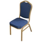 50 x  Blue Aluminium Banqueting Chairs

Seat Height:  46
Back Height:   93.5
Width:    44
