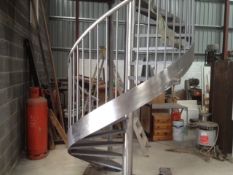 Stainless steel spiral staircase