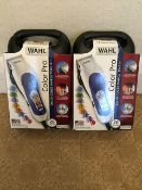 2 X Wahl 79400-800 Colour Pro Coded Mains Hair Clipper Kit - RRP £39.99 EACH_  Brand NEW_Boxed_.