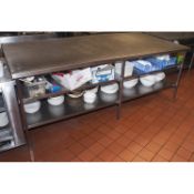 1 x  Stainless Steel Extra Large Worktop 240x115cm

This was custom made by using two smaller