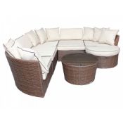 BRAND NEW & BOXED . Outdoor Rattan Furniture, 7 Piece Valencia Corner Sofa Set.