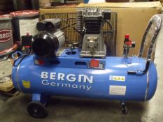 Brand New And Boxed Bergin Compressor. 100 Litre Tank. 3hp Motor, 240v.