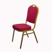 50 x brand new shield back  stacking banqueting chairs
burgundy upholstery with a gold fleck
stack