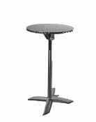 Avant Guarde Style Poseur Table
Flip Top Mechanism
600mm Stainless Steel Top and Tube
Aluminium Base