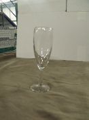 40 x champagne flutes in a plastic storage crate