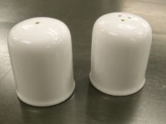 8 sets of salt and pepper pots white porcelain