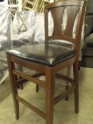 3 x brand new contract quality bar stools european beech wood finished in dark oak