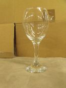 30 x 6.5oz wine glasses in plastic storage crates