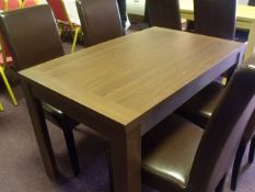 Brand New and Boxed 5 piece dining table and chair set
 4 x chocolate brown faux leather dining