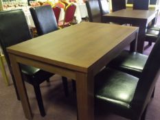 Brand New and Boxed 5 piece dining table and chair set
 4 x Dark  Black  faux leather dining