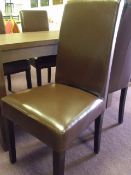 Brand New and Boxed 5 piece dining table and chair set
 4 x chocolate brown faux leather dining