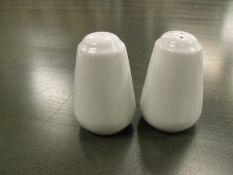 12 sets of  white porcelain salt and pepper pots