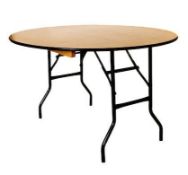 qty 5 x 5ft round banqueting tables used on 1 hire only
very very  good condition 
18mm thick