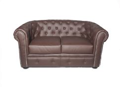 Brand New & Boxed 2 Seater Chesterfield
Matt Brown Faux Leather Upholstery
Great Quality
size