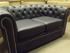 Brand New & Boxed 2 Seater Chesterfield
Matt Black Faux Leather Upholstery
Great Quality
size