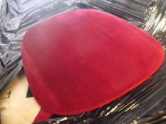 100 x used burgundy  / red velcro seat pads
to fit either the chivari or cheltenham style chair in