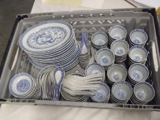 box of chinese plates - cups and spoons