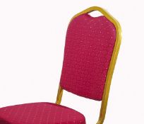 50 x brand new shield back  stacking banqueting chairs
burgundy upholstery with a gold fleck
stack
