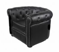 Brand New & Boxed Single Seater Chesterfield
Matt Black Faux Leather Upholstery
Great Quality
size