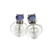 A pair of 0.51ct Tanzanite & Platinum Over Silver Earrings. Appraisal value $750.00 approx £487.58