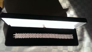 1.00ct Diamond & Rare Rhodium Over Silver Bracelet. Appraisal value  $1,510.00 approx £979.72