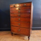 REGENCY PERIOD DIMINUTIVE MAHOGANY BANK DRAWERS. Condition – Drawers Re-constructed – good colour,