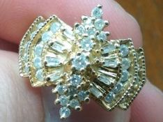 GORGEOUS 14K Y/G Sz. 6.5 VINTAGE 1.07 CTW DIAMOND RING $3275.00 (£2183) APPRAISAL - No Reserve