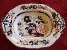 Masons Mandarin Dish size 320mm x 240mm very good condition  from a private collector - No Reserve