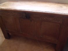 Old Oak Coffer Large Solid Oak Coffer in good condition size 1200mm x 660mm x 460mm - No Reserve
