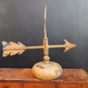 ANTIQUE SHIPS MAST BUTTON & WEATHER VANE